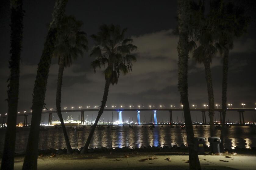 The Port of San Diego is conducting a lighting field test as part of the San Diego-Coronado Bay Bridge Lighting Project.