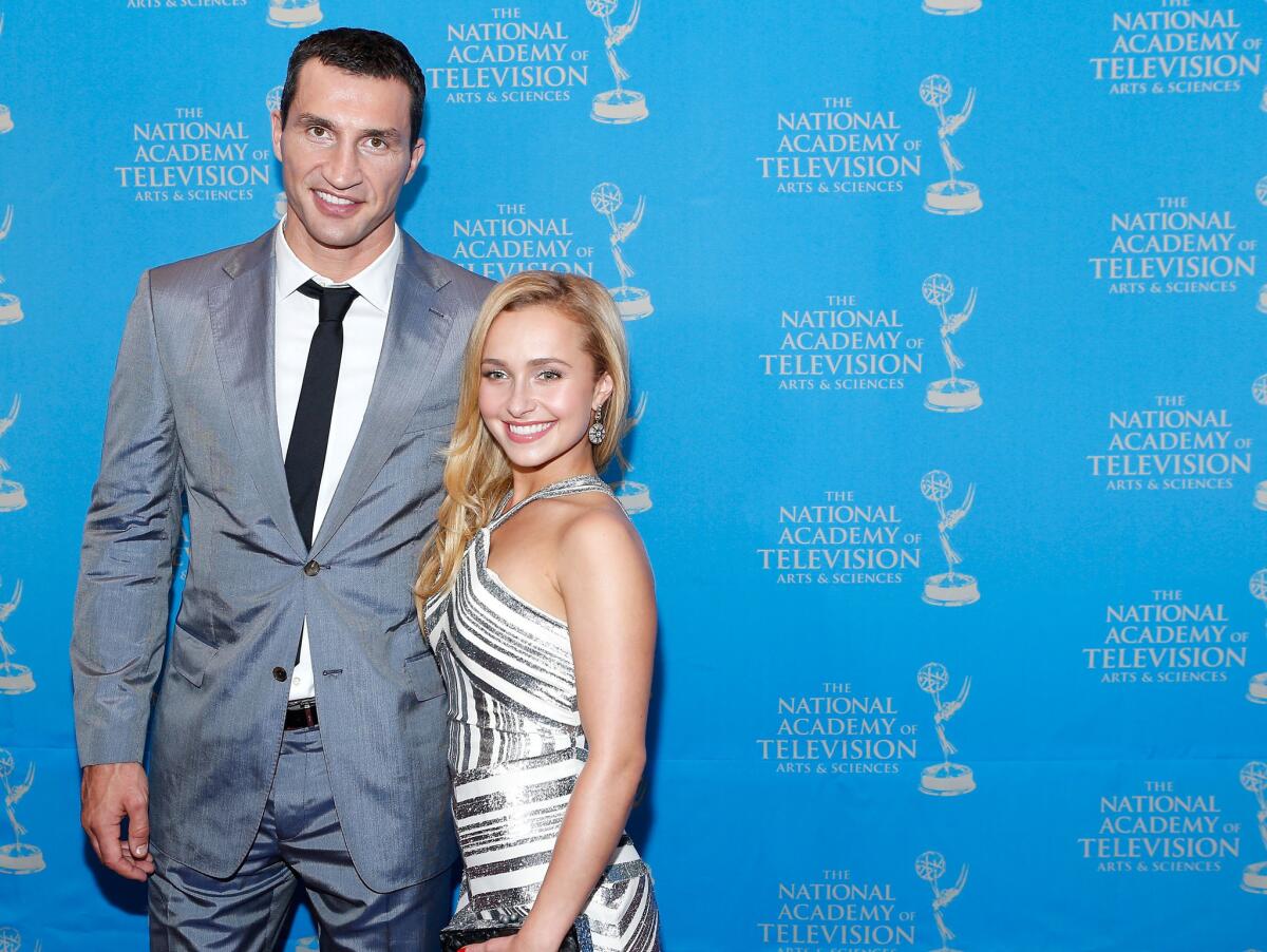 Actress Hayden Panettiere has welcomed a baby girl with fiance Wladimir Klitschko. Above, the couple in May 2013.
