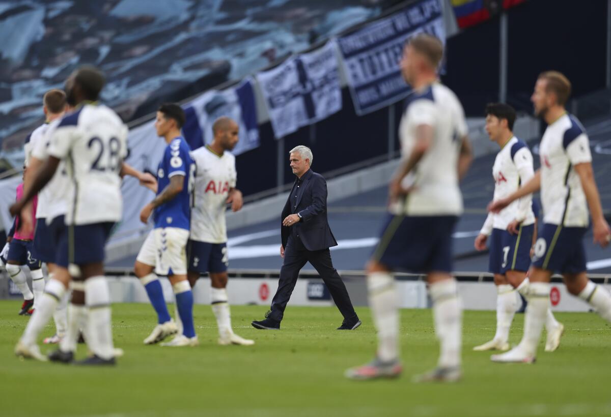 Tottenham's manager Jose Mourinho. 