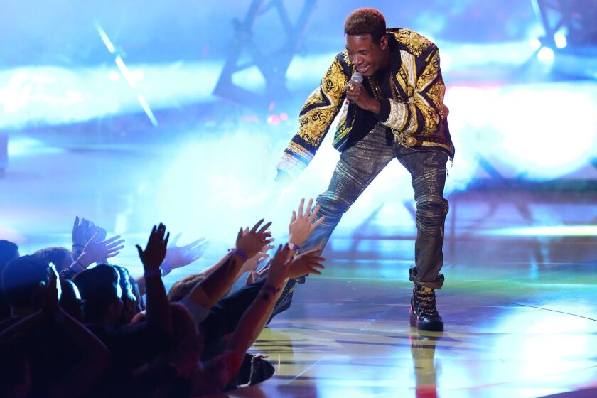 Fetty Wap performs at the MTV Movie Awards at the Nokia Theatre on Sunday, April 12, 2015, in Los Angeles. (Photo by Matt Sayles/Invision/AP)