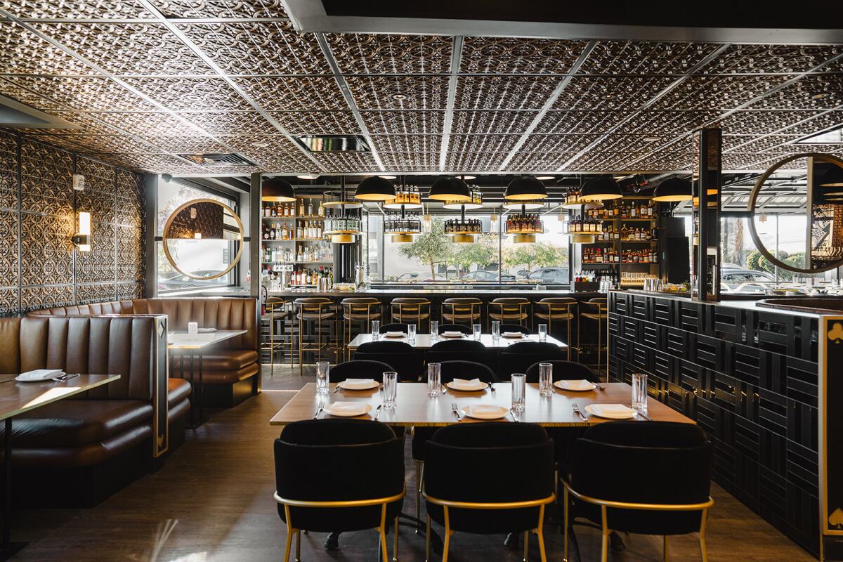The interior of the newly opened Rare Society steakhouse in Solana Beach.