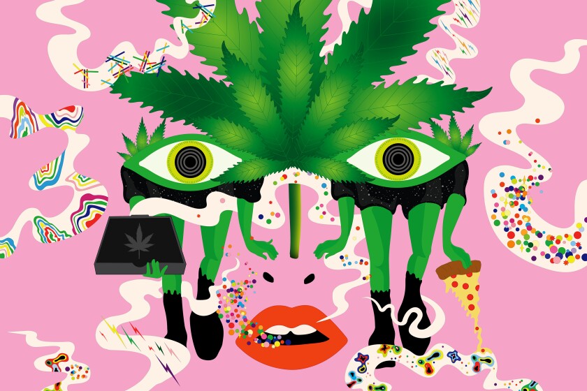 An illustration depicting cannabis.