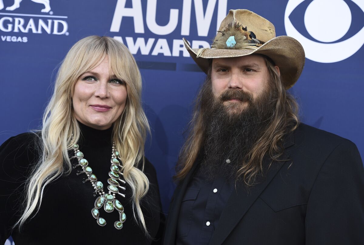 Morgane and Chris Stapleton at the Academy of Country Music Awards, Apr. 7, 2019, in Las Vegas. 