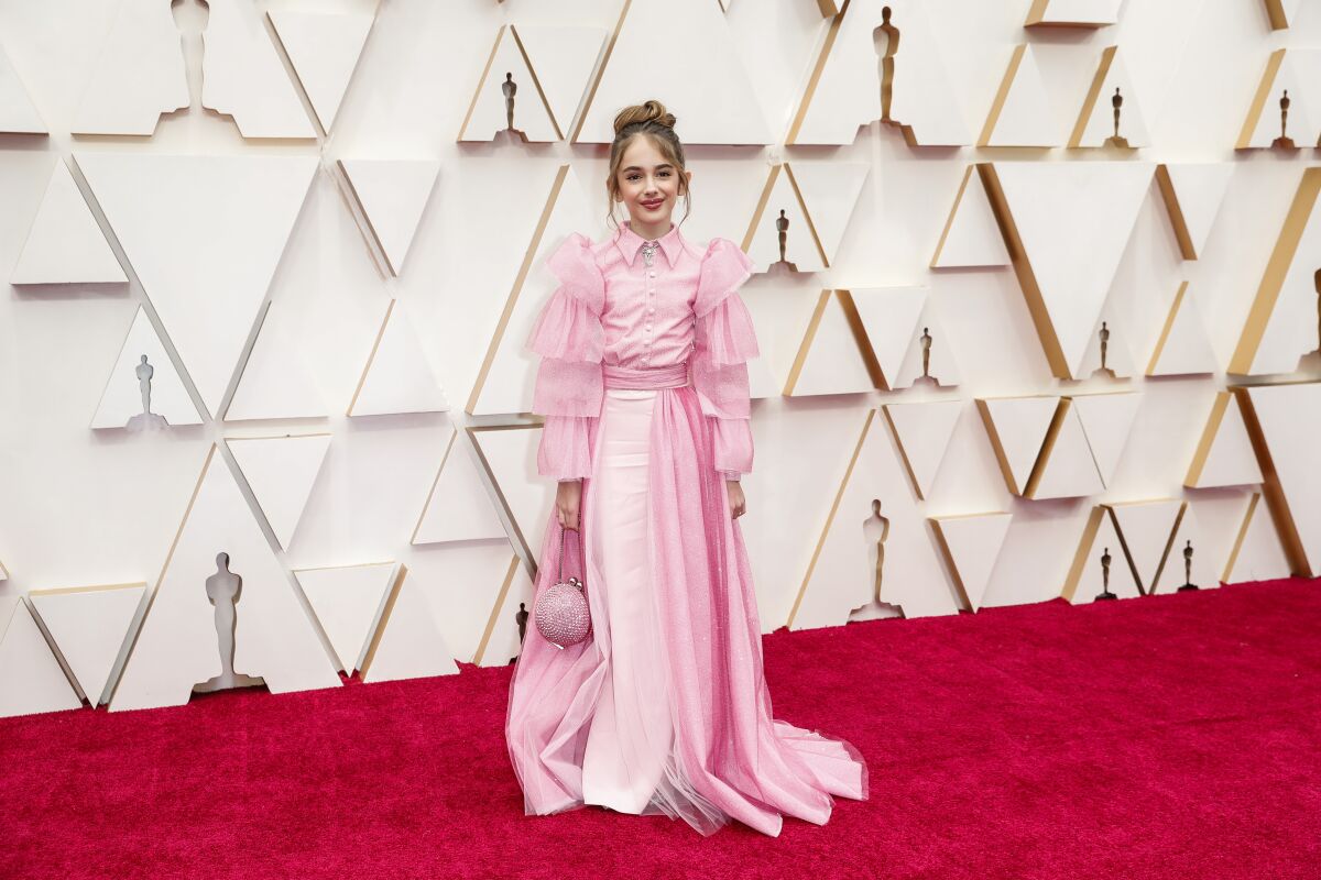 Julia Butters arriving at the 92nd Academy Awards.