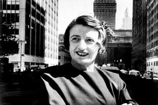 Ayn Rand, Russian-born American novelist, is photographed in 1962 in New York City 