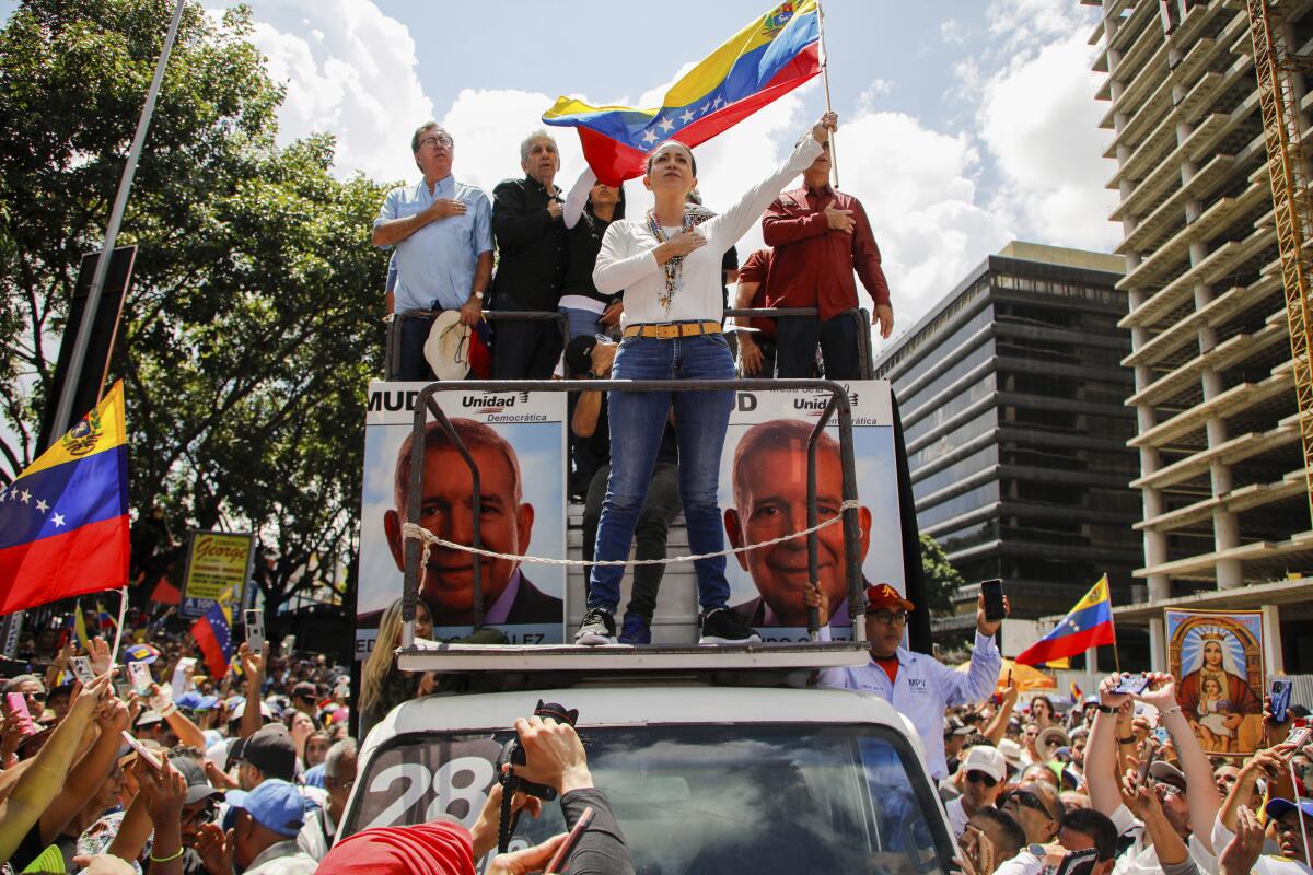 La líder opositora María Corina Machado 