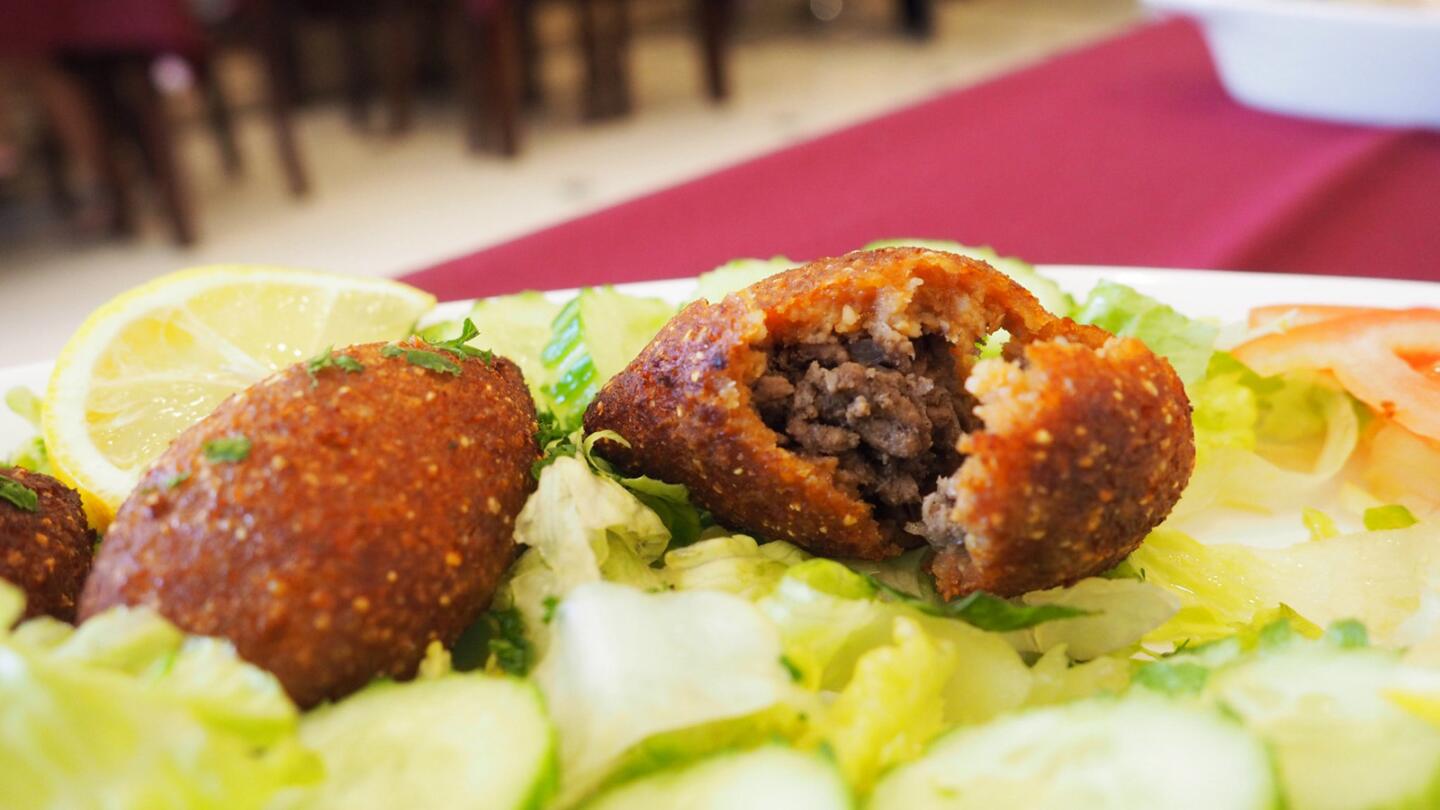 Kibbeh from Deluxe Cafe and Lounge in Pasadena.