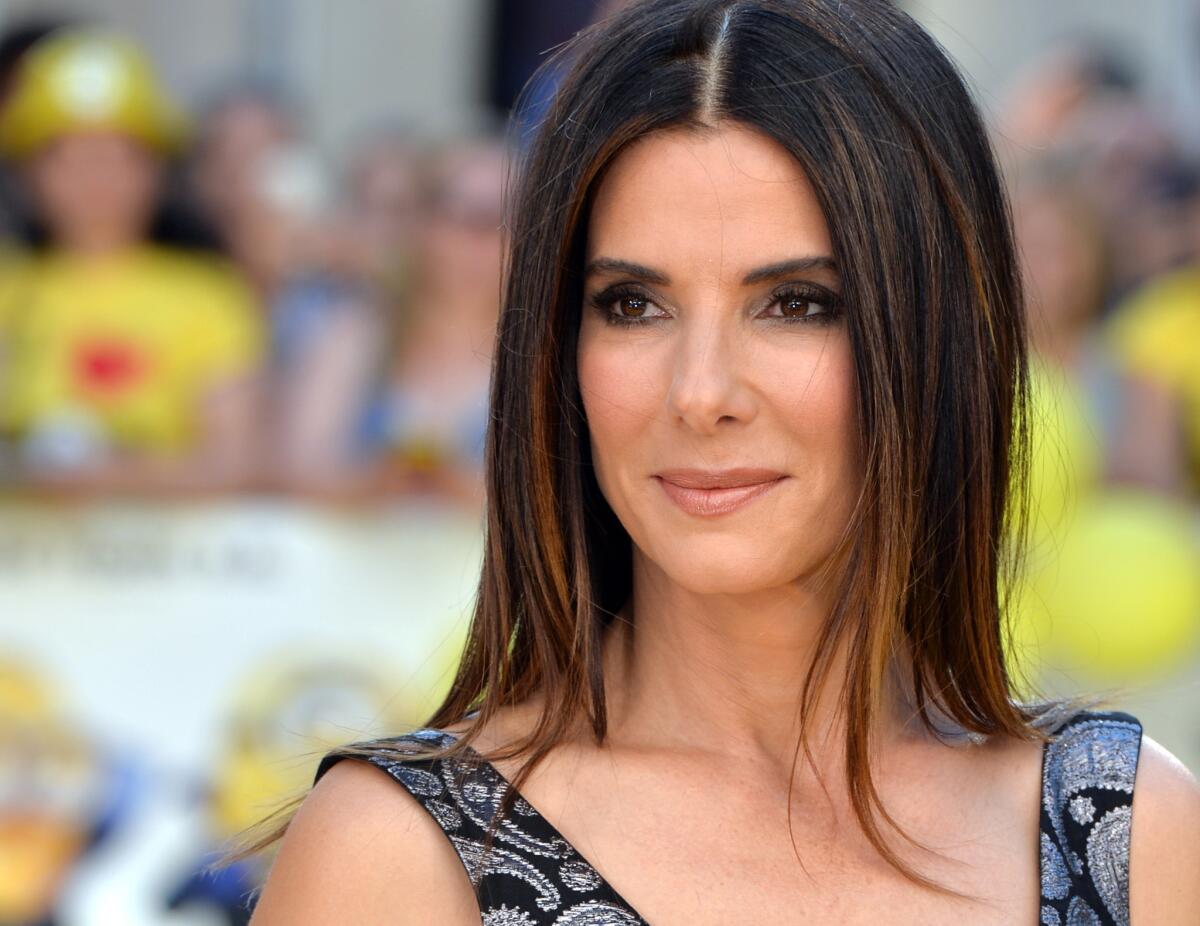 Sandra Bullock attends the world premiere of "Minions" at Odeon Leicester Square on Thursday in London.