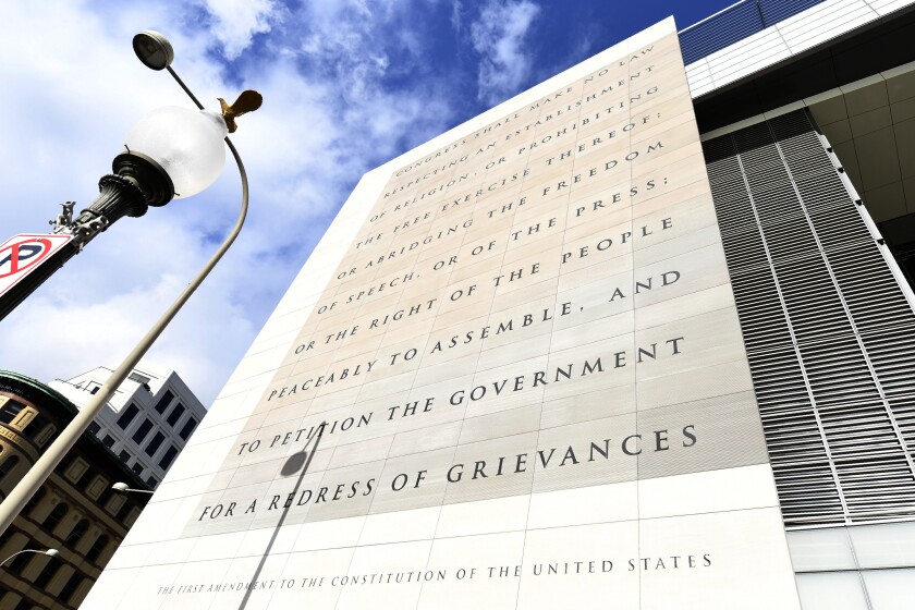 The front of the Newseum