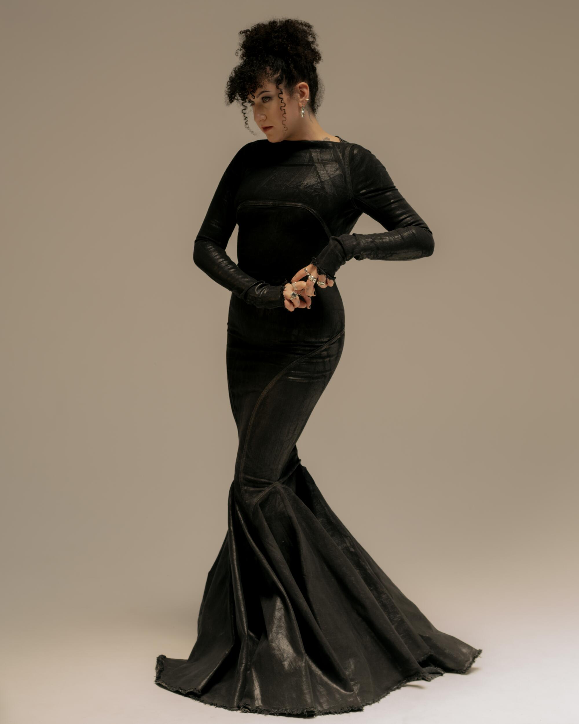 Zana on black gown.