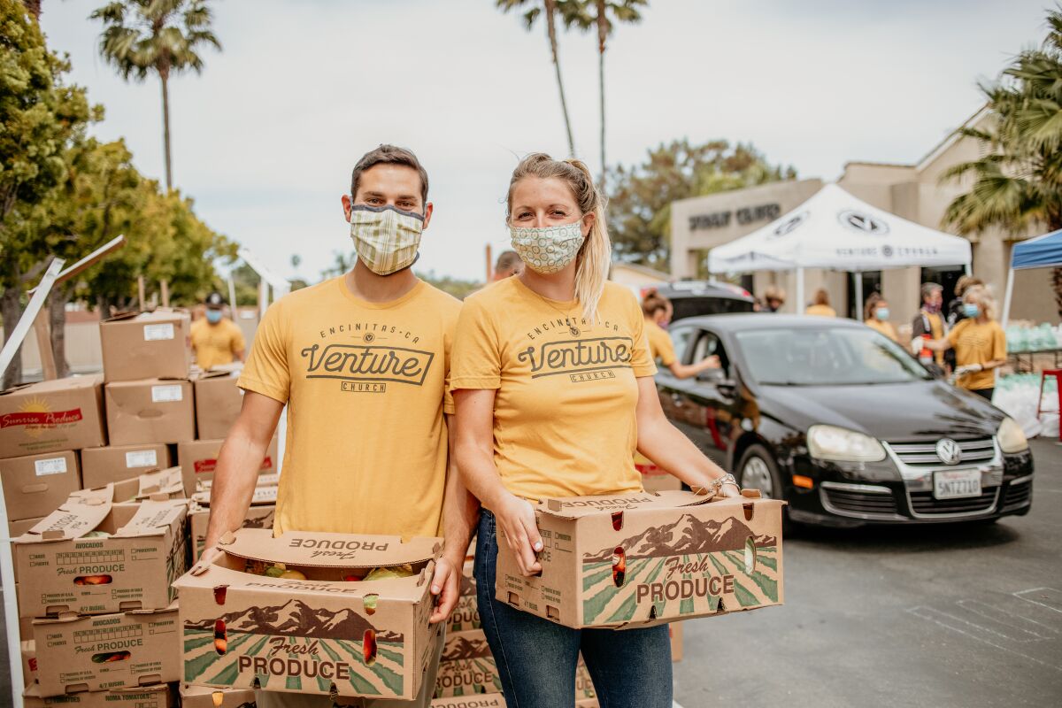 Venture Church served over 400 families in a May 30 Convoy of Hope distribution.