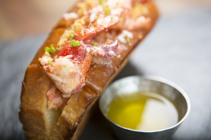 A Connecticut lobster roll at Green Dragon Tavern and Museum in Carlsbad.