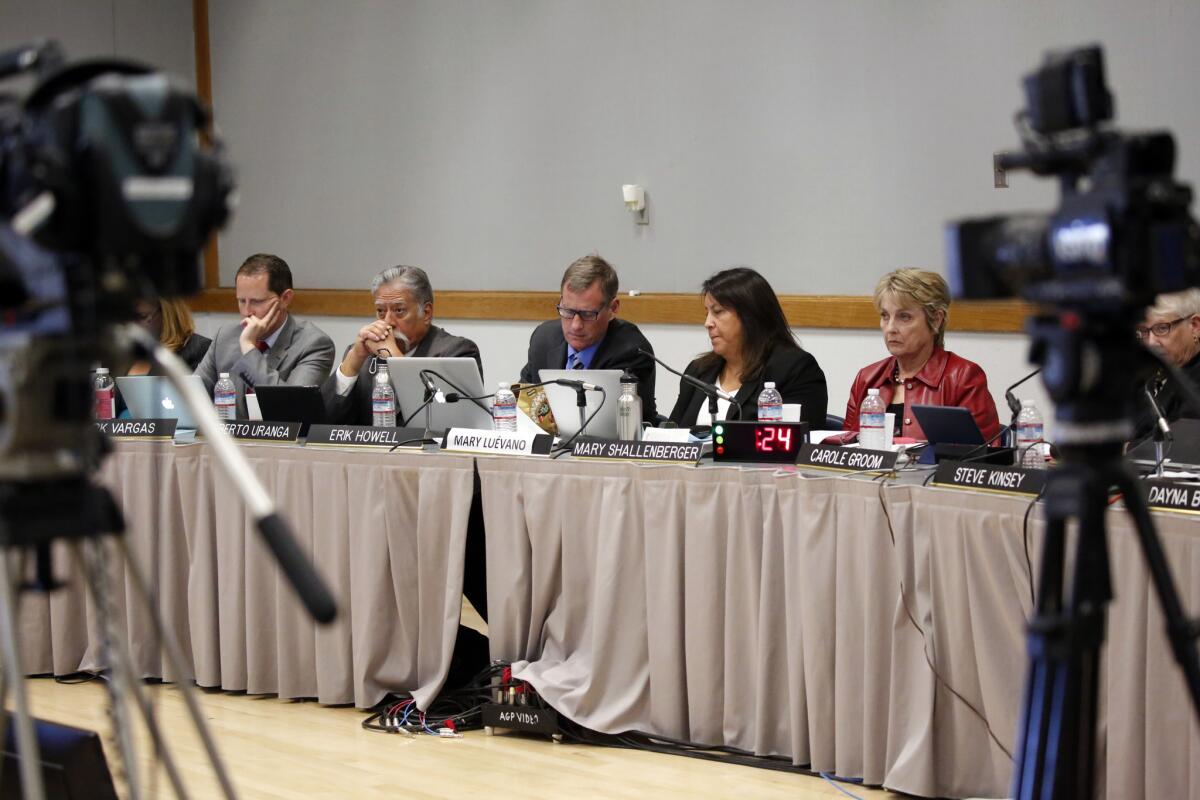 California Coastal Commissioners at a Commission hearing in February 2016.