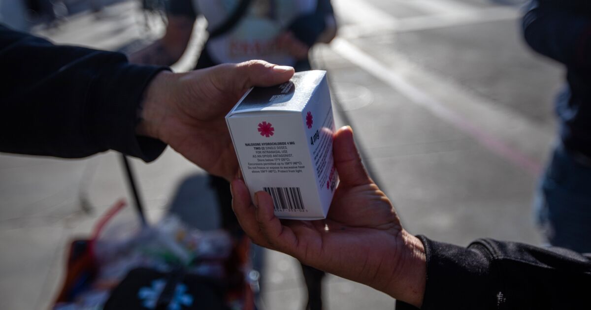 California plans to spend more on Narcan, but it could lose workers who hand it out