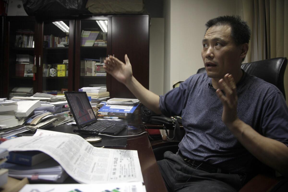 Chinese human rights lawyer Pu Zhiqiang, pictured in 2010.