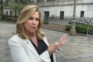 Terry Strada, national chair of 9/11 Families United, speaks outside Manhattan federal court on Wednesday, July 31, 2024, shortly after plea deals were announced for three men charged in the Sept. 11 attacks. (AP Photo/Lawrence Neumeister)