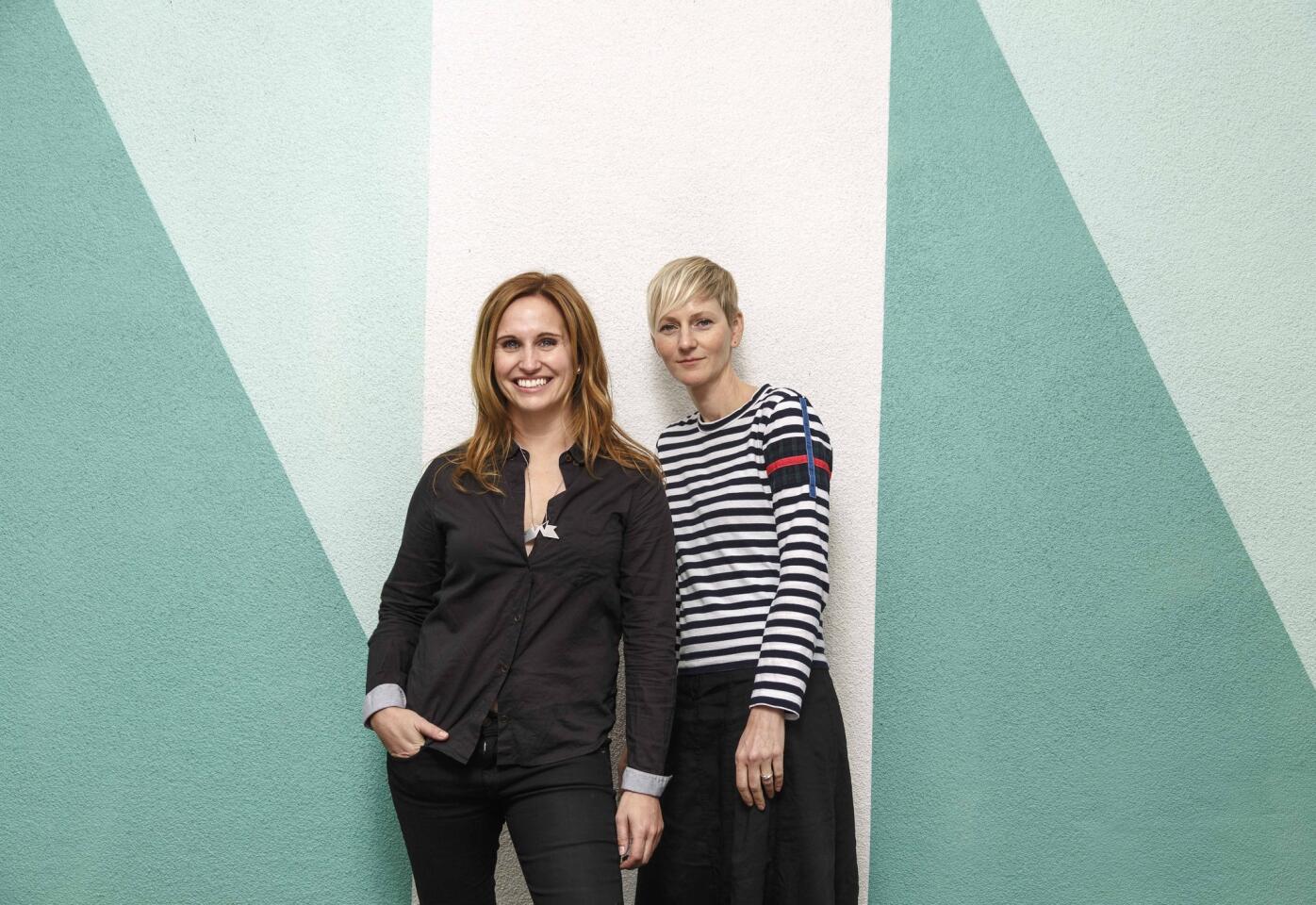 Catherine Johnson, left, and Rebecca Rudolph, the two women behind Design, Bitches.