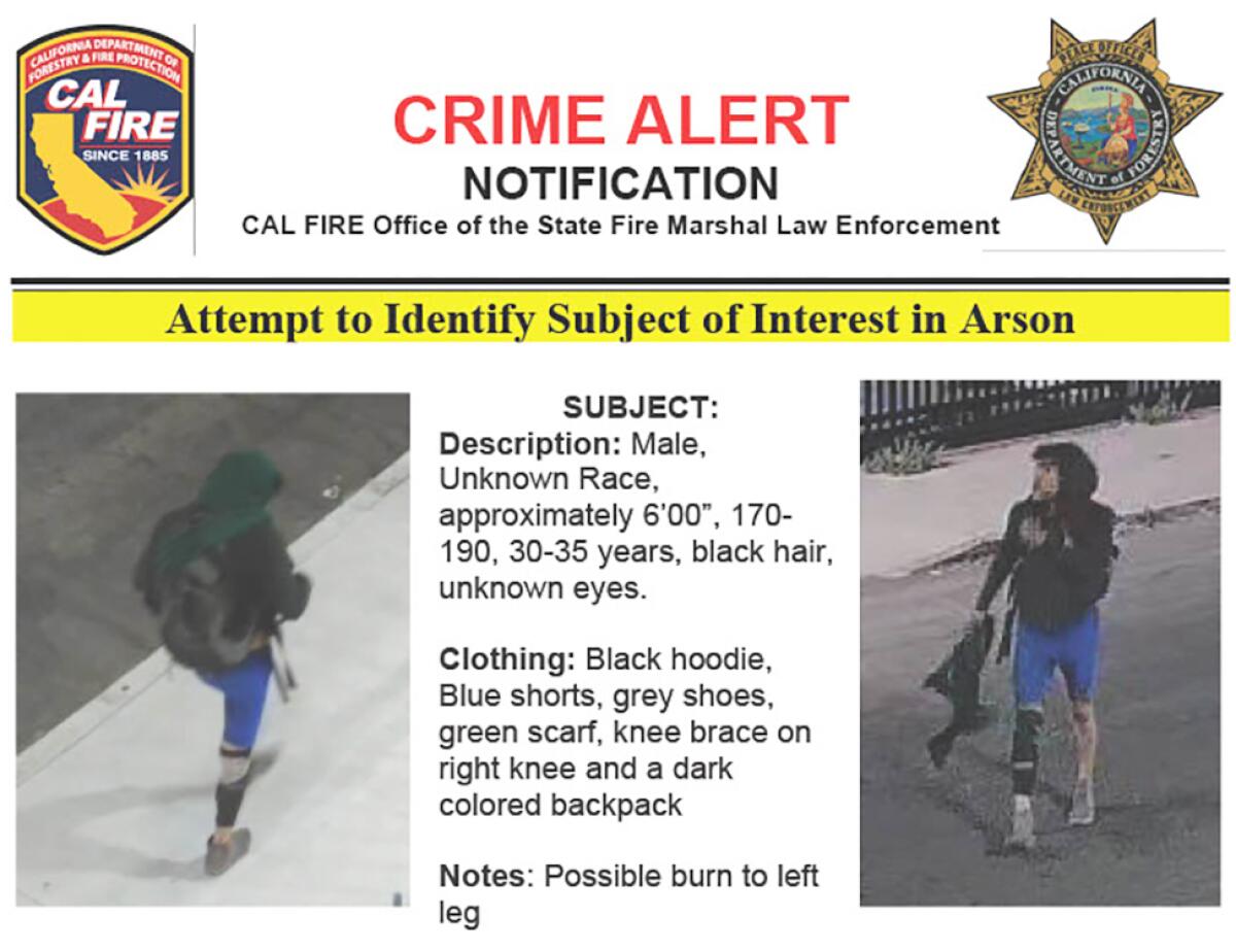 Photographs from the scene taken on Nov. 11 show a man walking in the vicinity of Alameda Street and the 10 Freeway. 