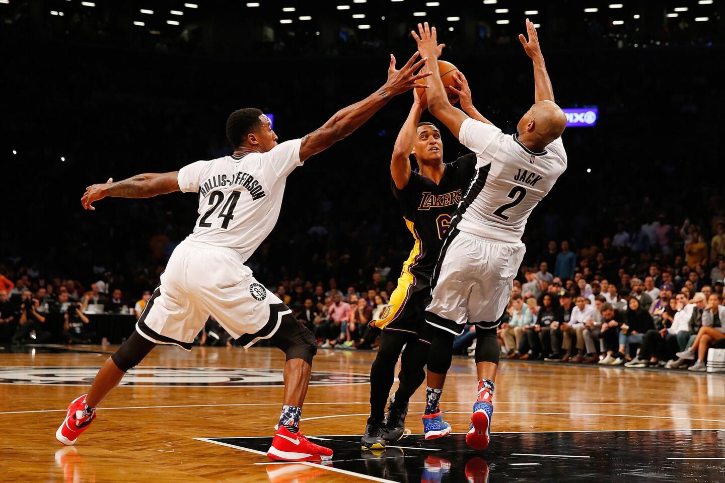 Rondae Hollis-Jefferson, Jarrett Jack, Jordan Clarkson