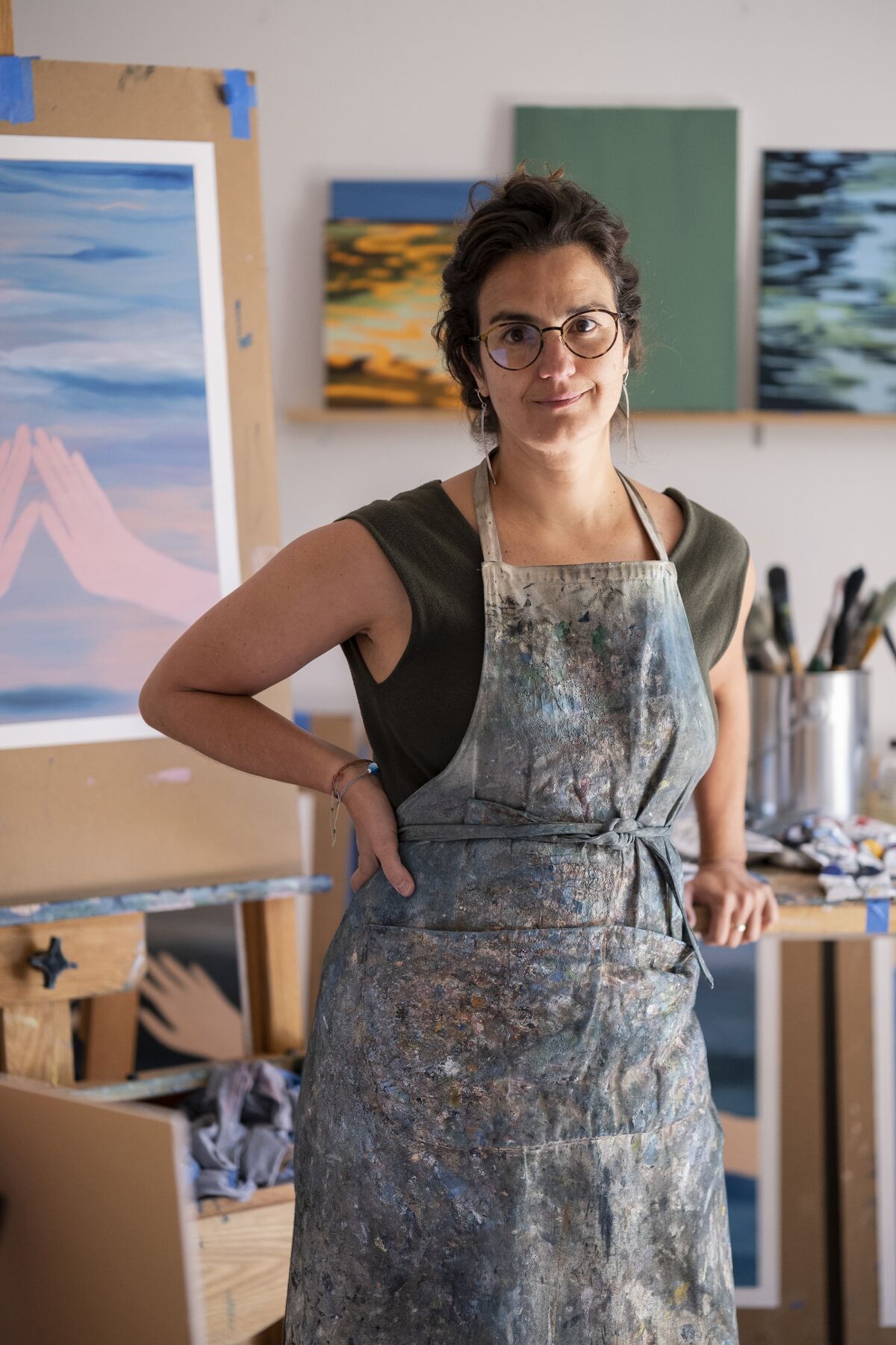 Peru-born artist Sylvia Fernández in her studio.