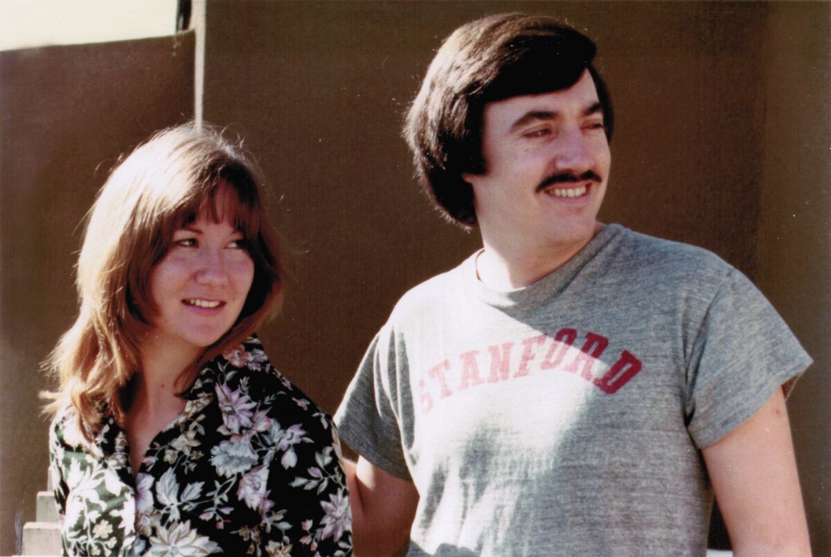 Debbie and Marshall Hockett at the time of their trip in 1975.