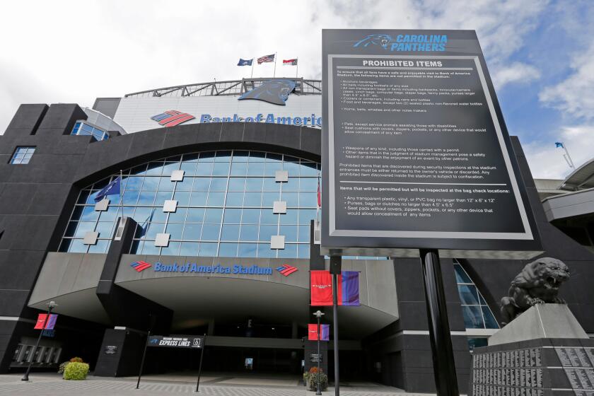 Charlotte's Bank of America Stadium is slated to host the Vikings-Panthers game on Sunday.