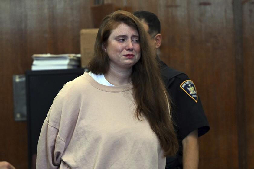 FILE - Lauren Pazienza appears in court Wednesday, Aug. 23, 2023, in New York. A New York judge sentenced Pazienza, who pleaded guilty to fatally shoving an 87-year-old Broadway singing coach to six months more in prison than the eight years that had been previously reached in a plea deal,Friday, Sept. 29, 2023. (Curtis Means/Pool Photo via AP, File)