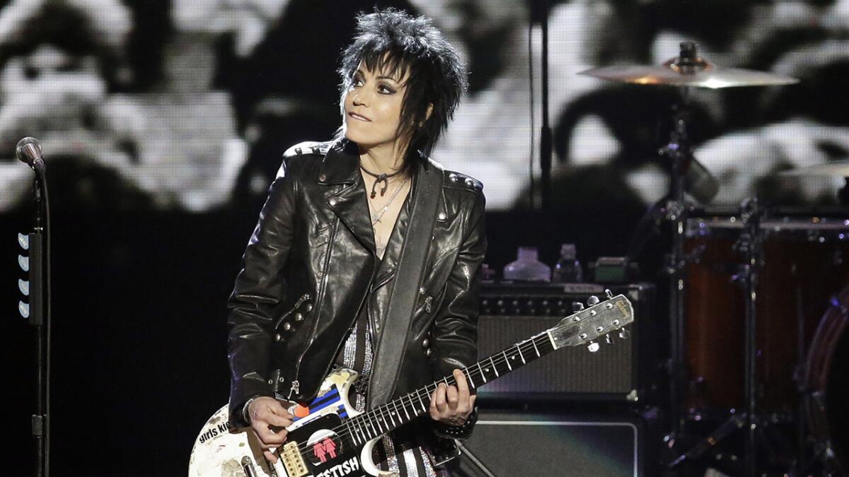 Joan Jett rocks the "2015 Rock and Roll Hall of Fame Induction Ceremony" on HBO.