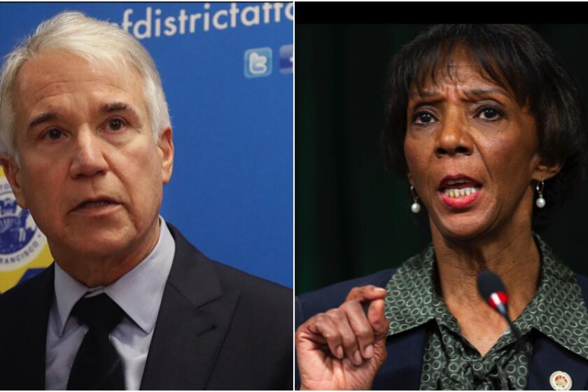 San Francisco District Attorney George Gascon and Los Angeles County District Attorney Jackie Lacey are competing for Los Angeles District Attorney.
