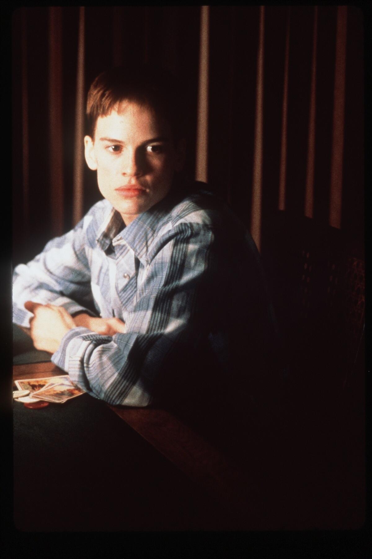 Hilary Swank played a transgender man in "Boys Don't Cry," directed by Kimberly Peirce. (Bill Matlock / Fox Searchlight Pictures)