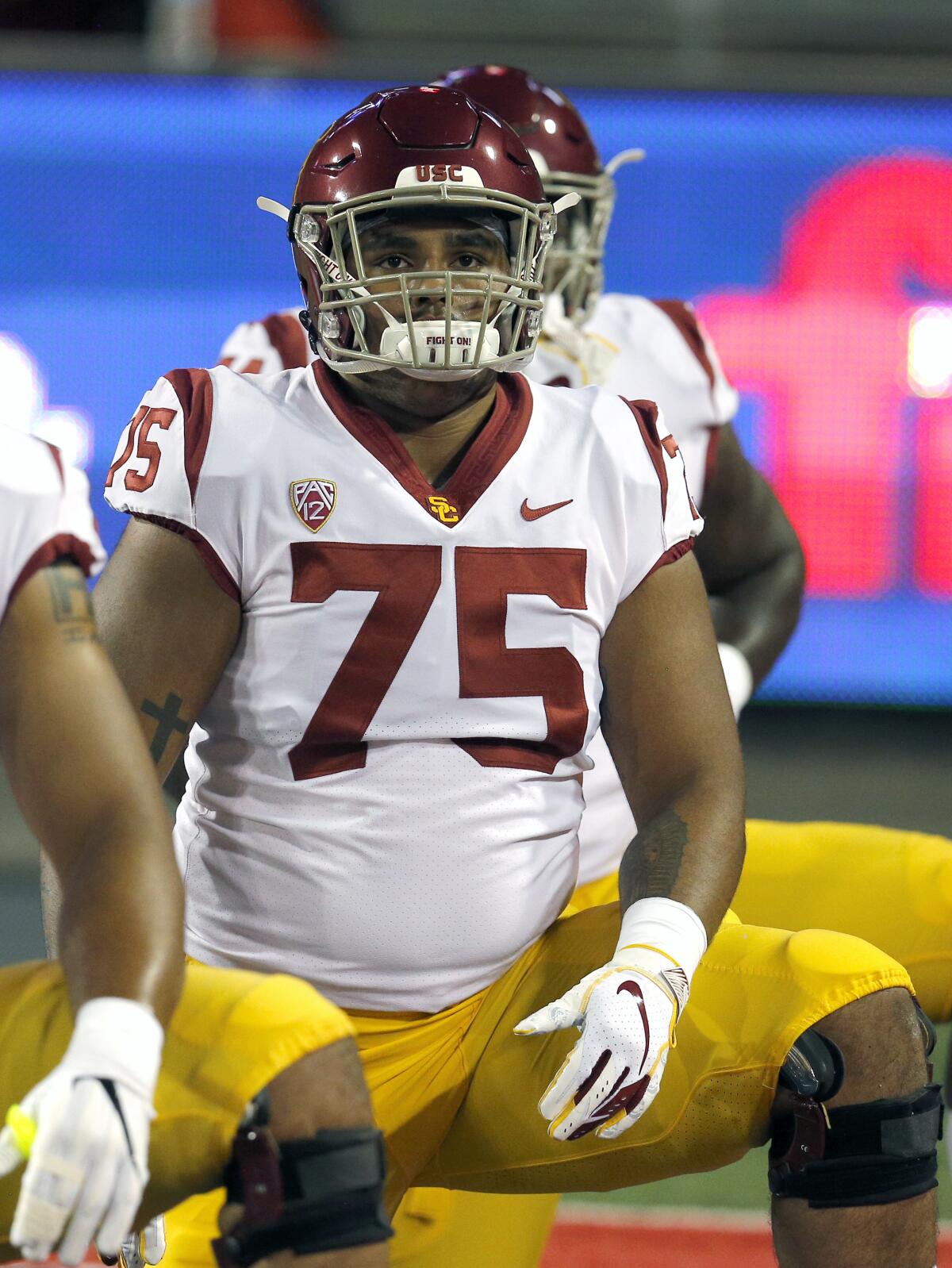 USC guard Alijah Vera-Tucker in the first half during against Arizona.