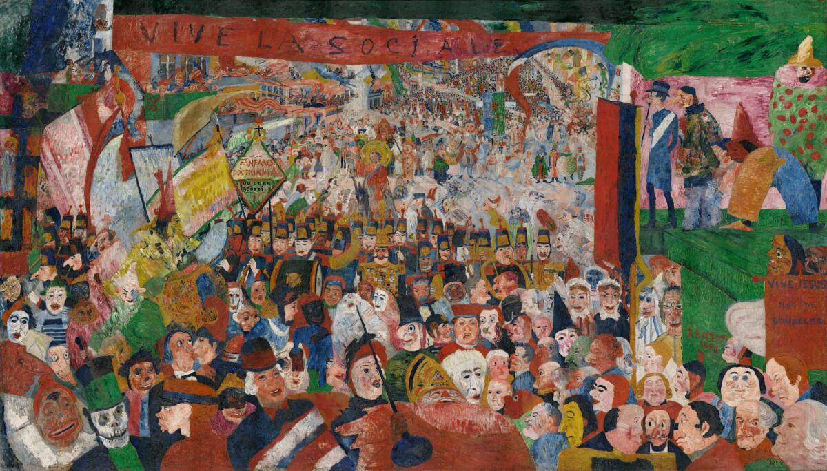 James Ensor, “Christ's Entry into Brussels in 1889,” 1888, oil on canvas