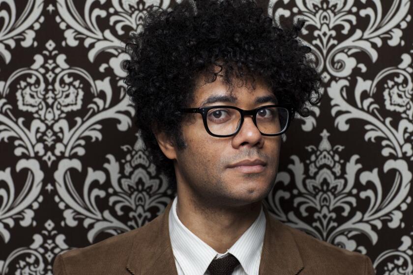 PARK CITY, UT -- JANUARY 17, 2014--Actor Richard Ayoade, from the film "The Double," photographed in the L.A. Times photo & video studio at the 2014 Sundance Film Festival, Jan. 17, 2014. (Jay L. Clendenin / Los Angeles Times)
