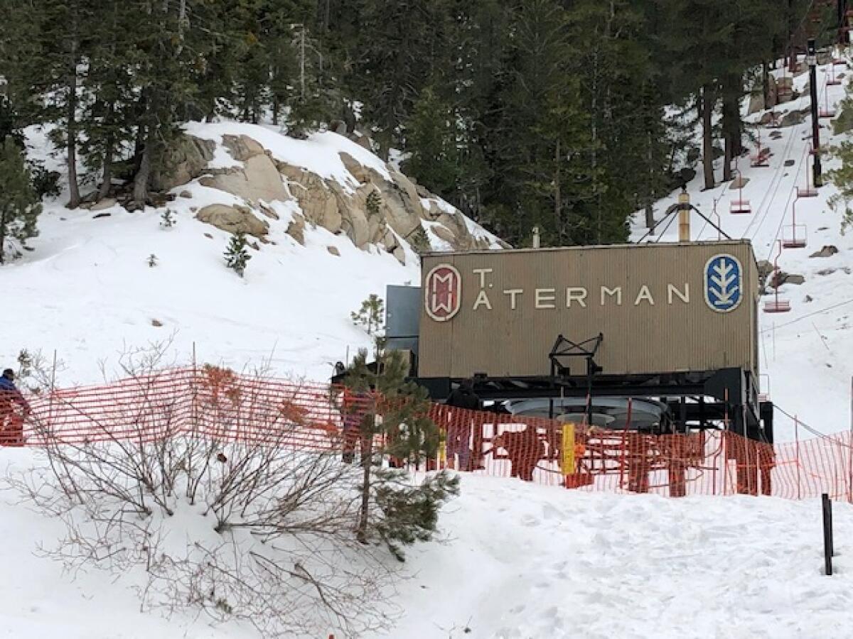 Mt. Waterman on Monday, where skiers were treated to a 2-3 foot base.