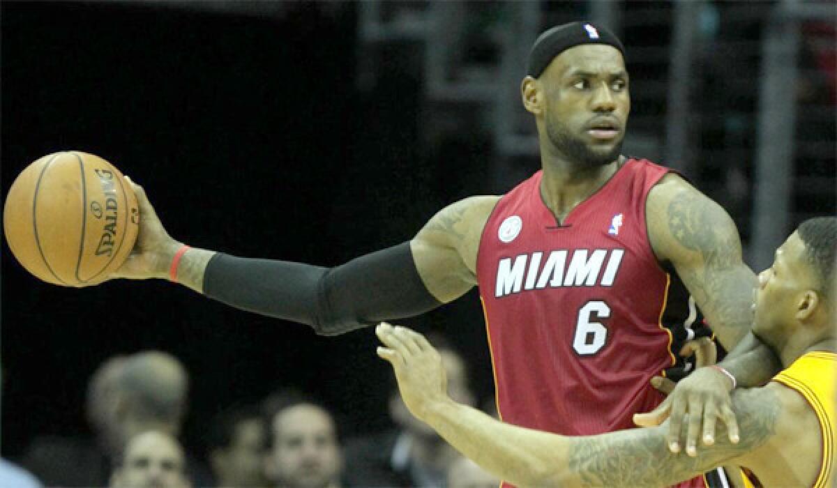 LeBron James had a triple double for Miami as the Heat extended its winning streak to 24 games.