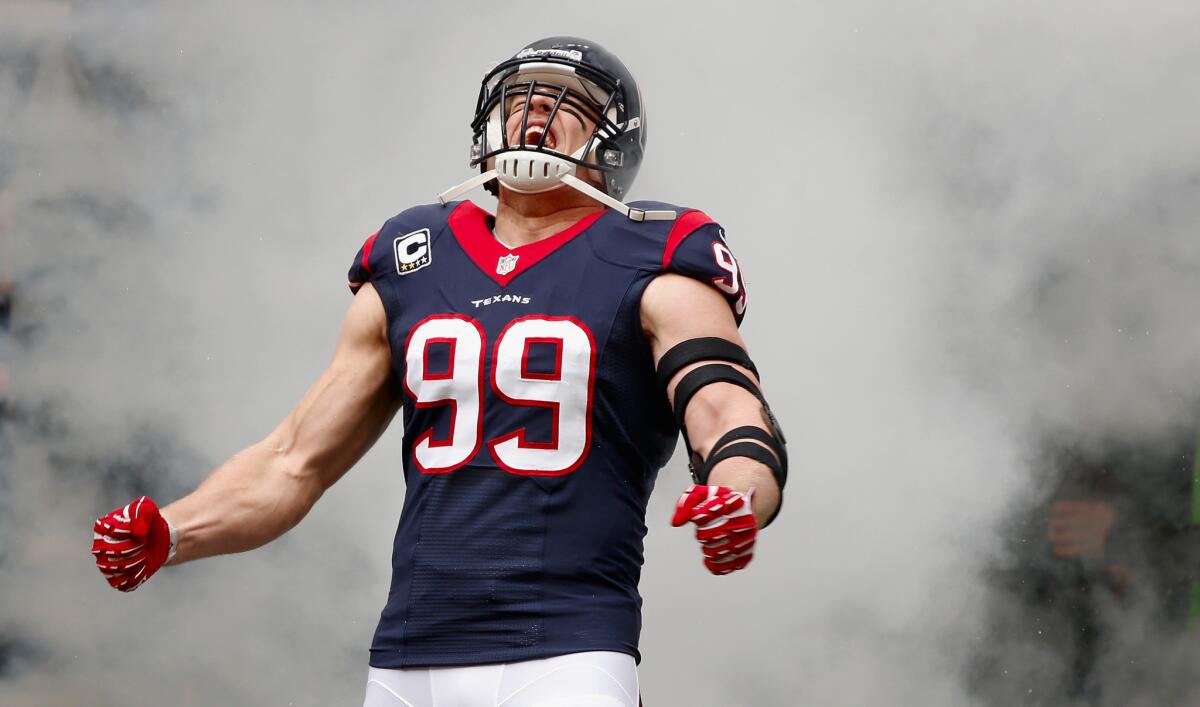 J.J. Watt has had 36 1/2 sacks since he joined the Texans as the 11th overall pick in 2011.