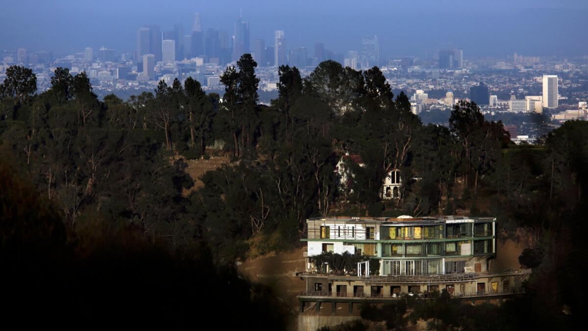 Mohamed Hadid's unfinished mansion in Bel Air on May 23, 2017. 