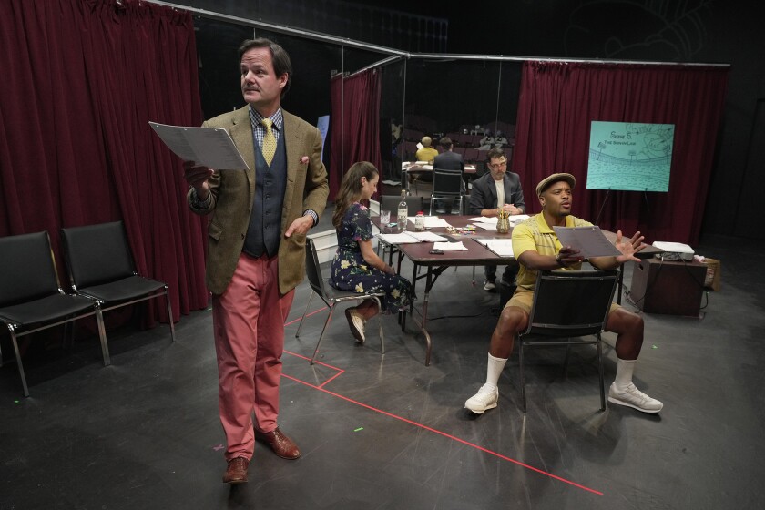 The cast of “A Public Reading of an Unproduced Screenplay About the Death of Walt Disney" at the Odyssey.