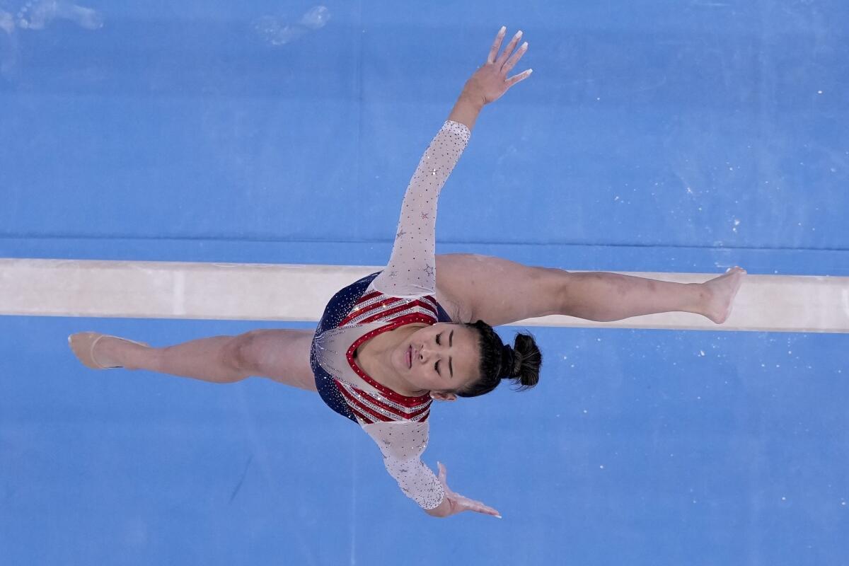La gimnasta estadounidense Sunisa Lee  