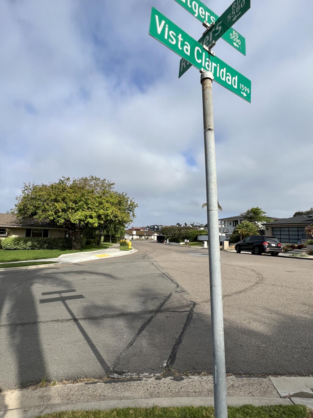 The city of San Diego has proposed a stop sign for the corner of Rutgers Road and Vista Claridad in La Jolla.