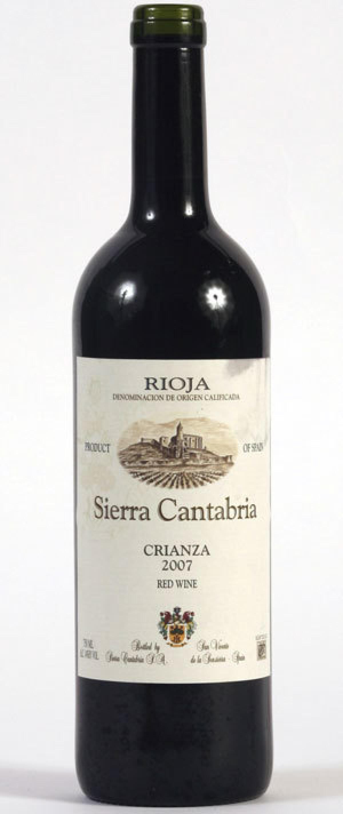 Sierra Cantabria 2007 Rioja wine.