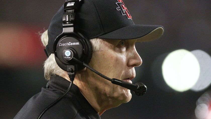 Saturday night's game against San Jose State will be Rocky Long's 100th game as San Diego State head coach. Long has a 69-30 record at SDSU.