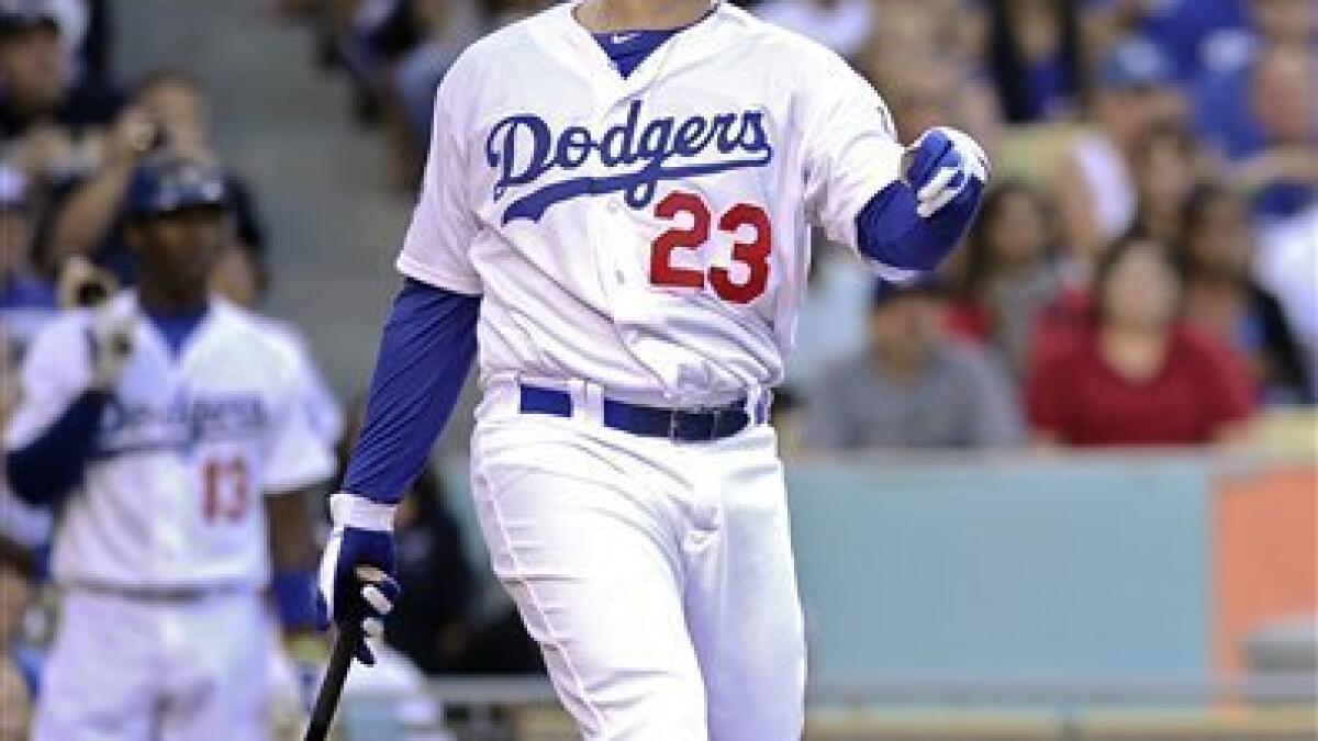 Adrian Gonzalez signs I bleed Dodger blue - Gaslamp Ball