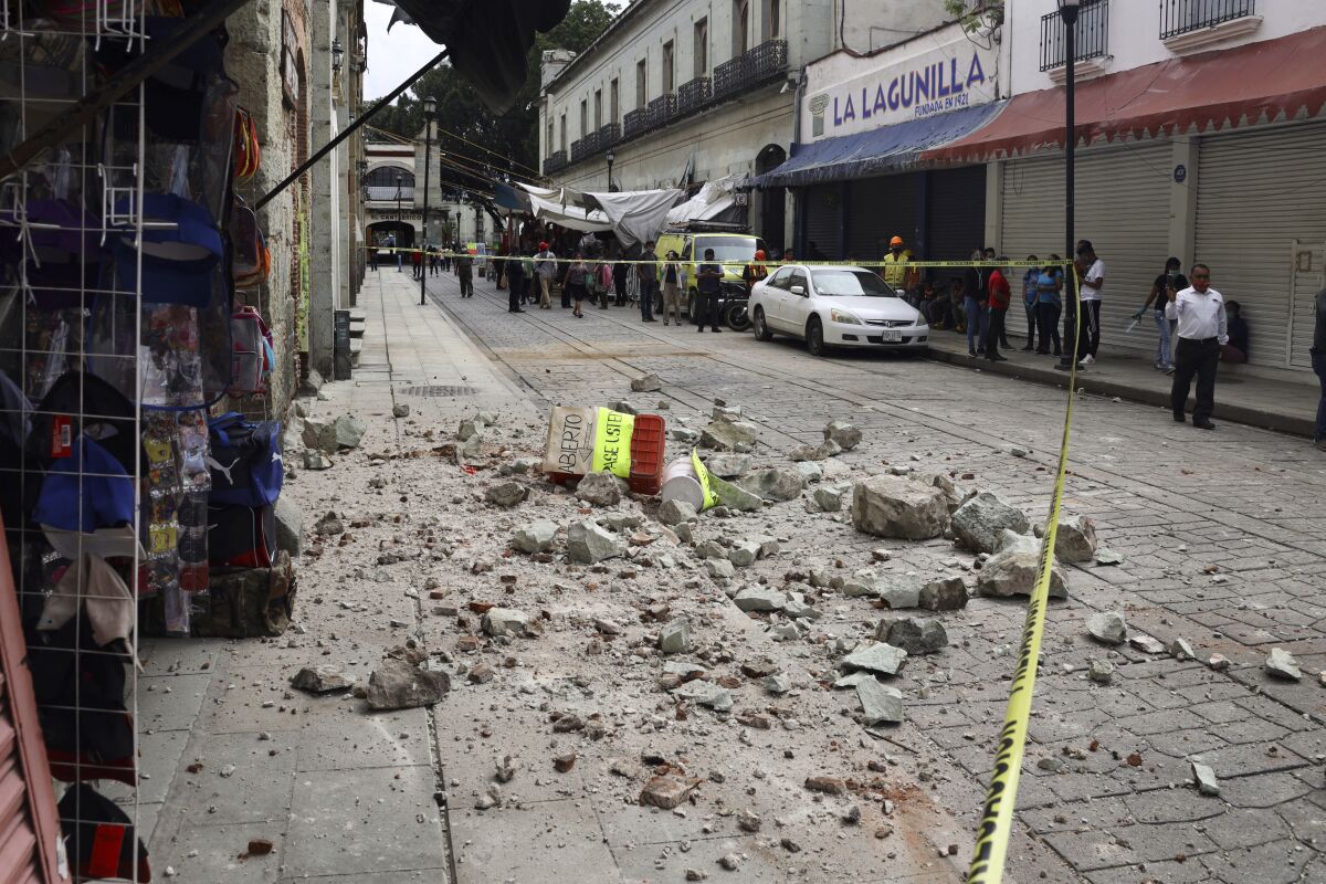 A magnitude 7.4 earthquake struck southern Mexico.