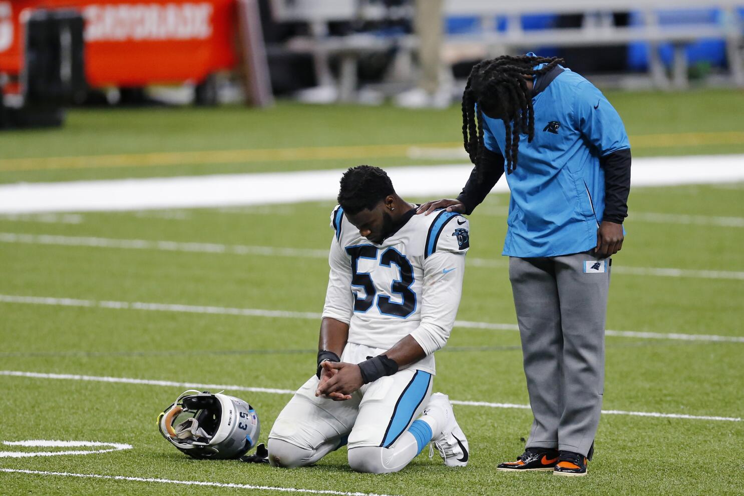 Report: Panthers' DJ Moore Day-to-Day with Knee Sprain; Injury Not