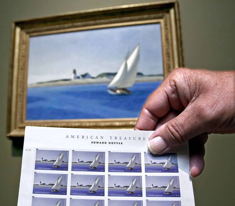 Photo Gallery: Edward Hopper Stamp sets sail at The Huntington