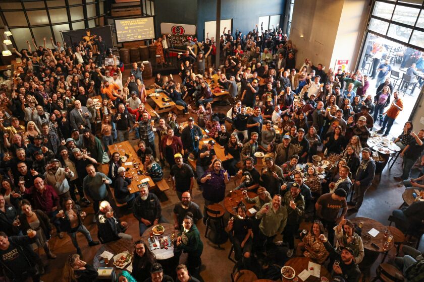 The crowd at the 2023 San Diego Beer News Awards at AleSmith Brewing in San Diego.