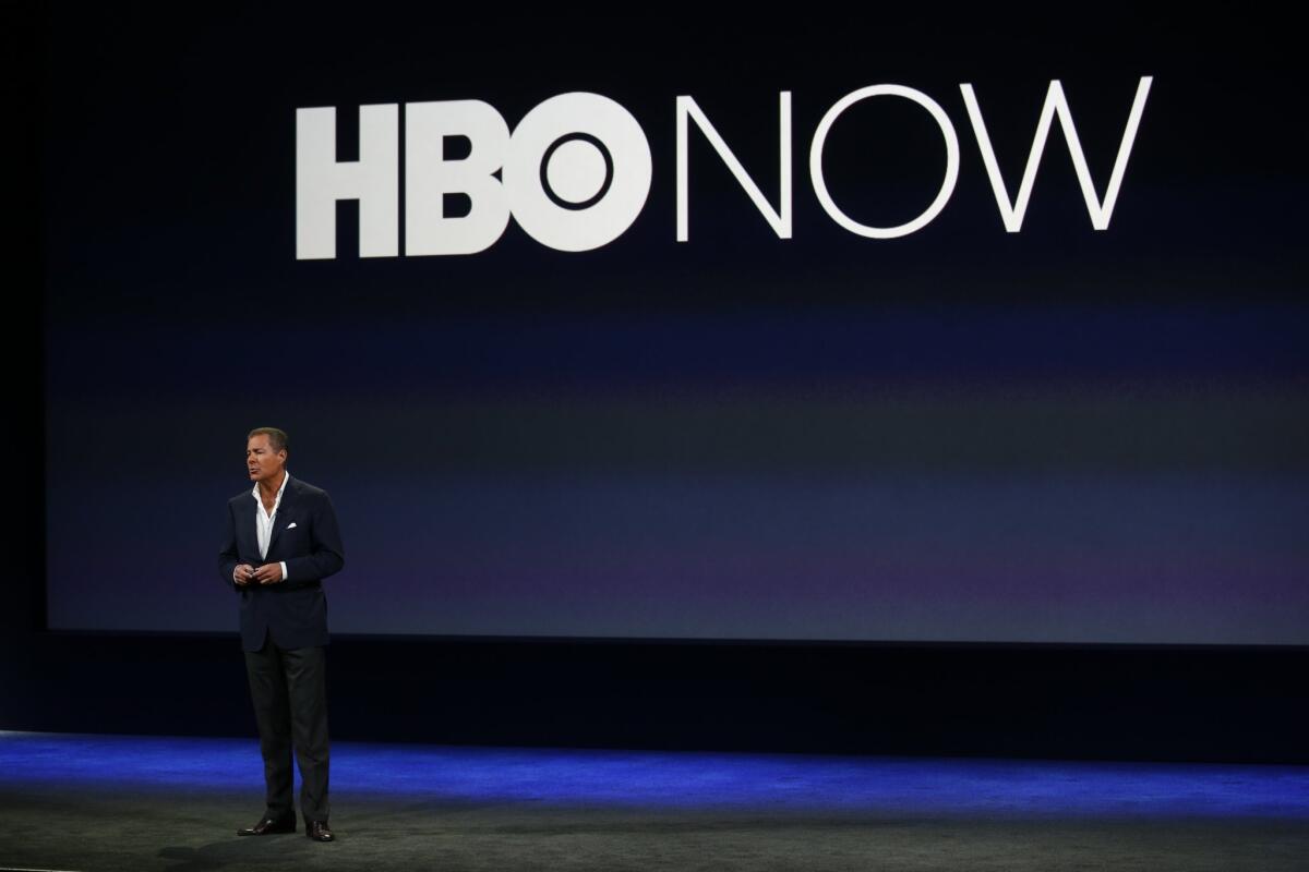 Verizon and HBO announced that HBO Now, the streaming service, would be made available on Verizon digital platforms. HBO CEO Richard Plepler is seen here at an Apple event in March in San Francisco.