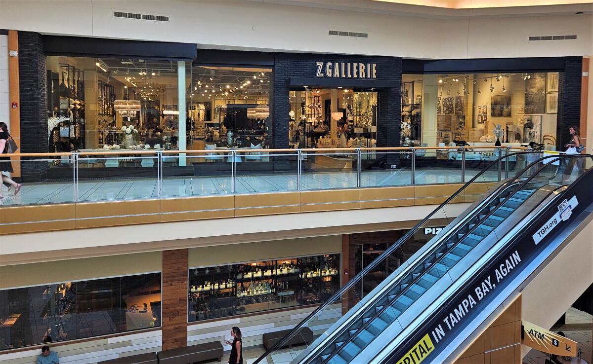 A Z Gallerie home furnishing store in Tampa, Fla., is one of 21 locations holdingsales amid a bankruptcy filing.