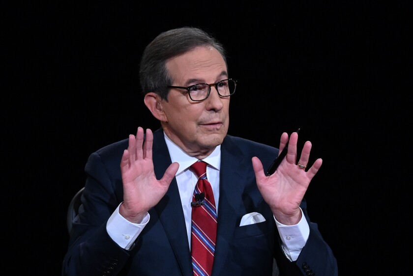 Democracy, Chris Wallace failed us in presidential debate - Los Angeles Times
